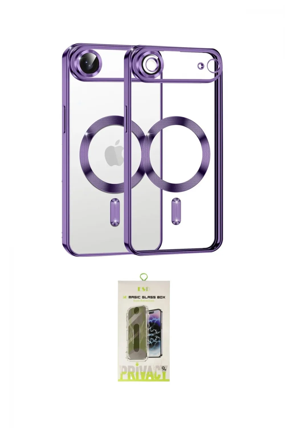 ieg™ iPhone 17 Air Kılıf Nova Işık Özel Seri - Siyah Joko Magic 5D Hayalet Cam