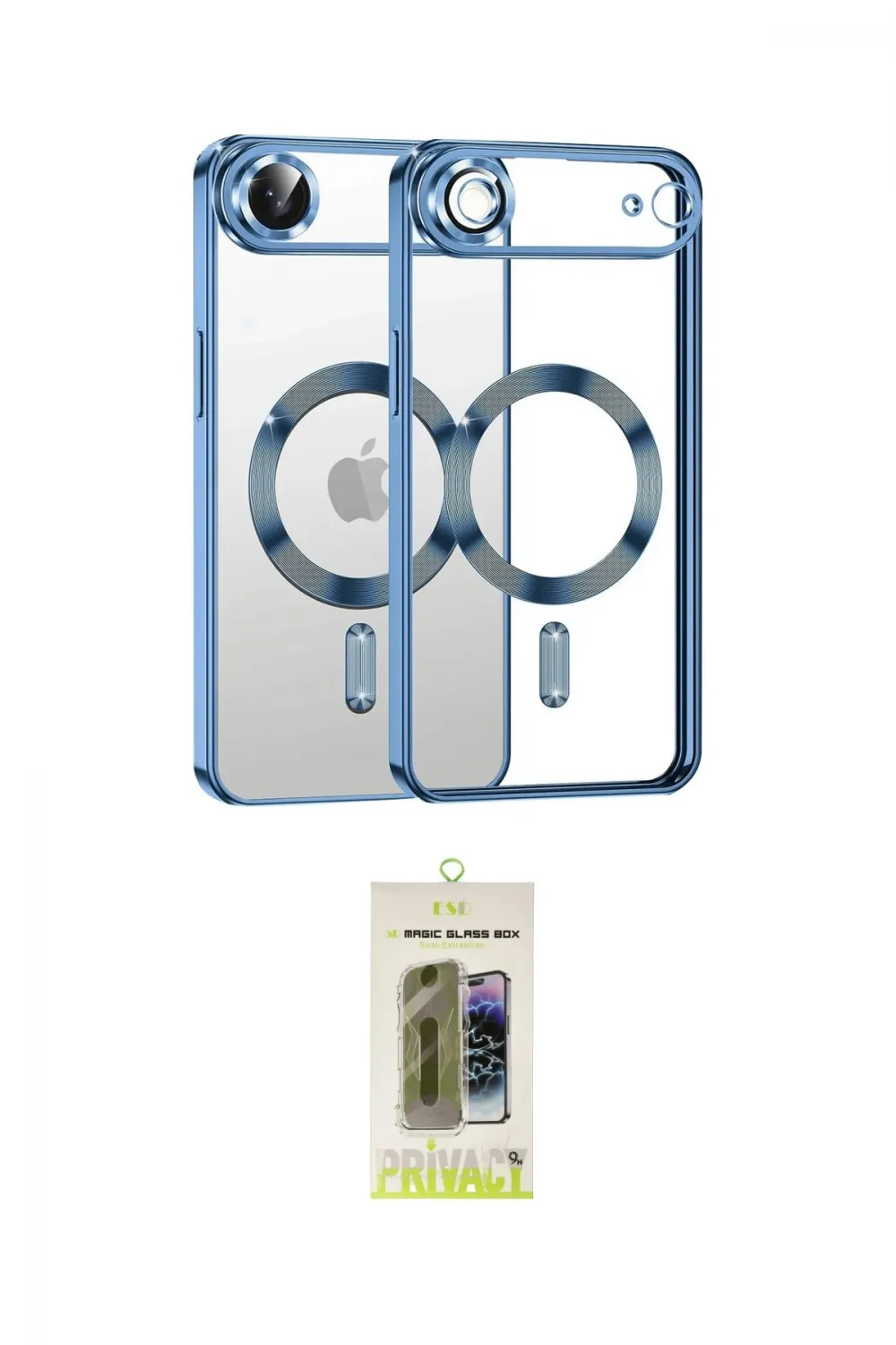 ieg™ iPhone 17 Air Kılıf Nova Işık Özel Seri - Siyah Joko Magic 5D Hayalet Cam