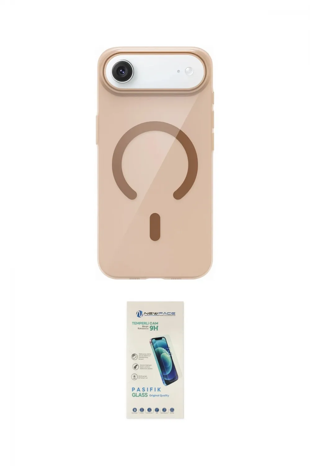 ieg™ iPhone 17 Air Kılıf Pusula Form Özel Seri - Şeffaf Pasifik Cam Ekran Koruyucu