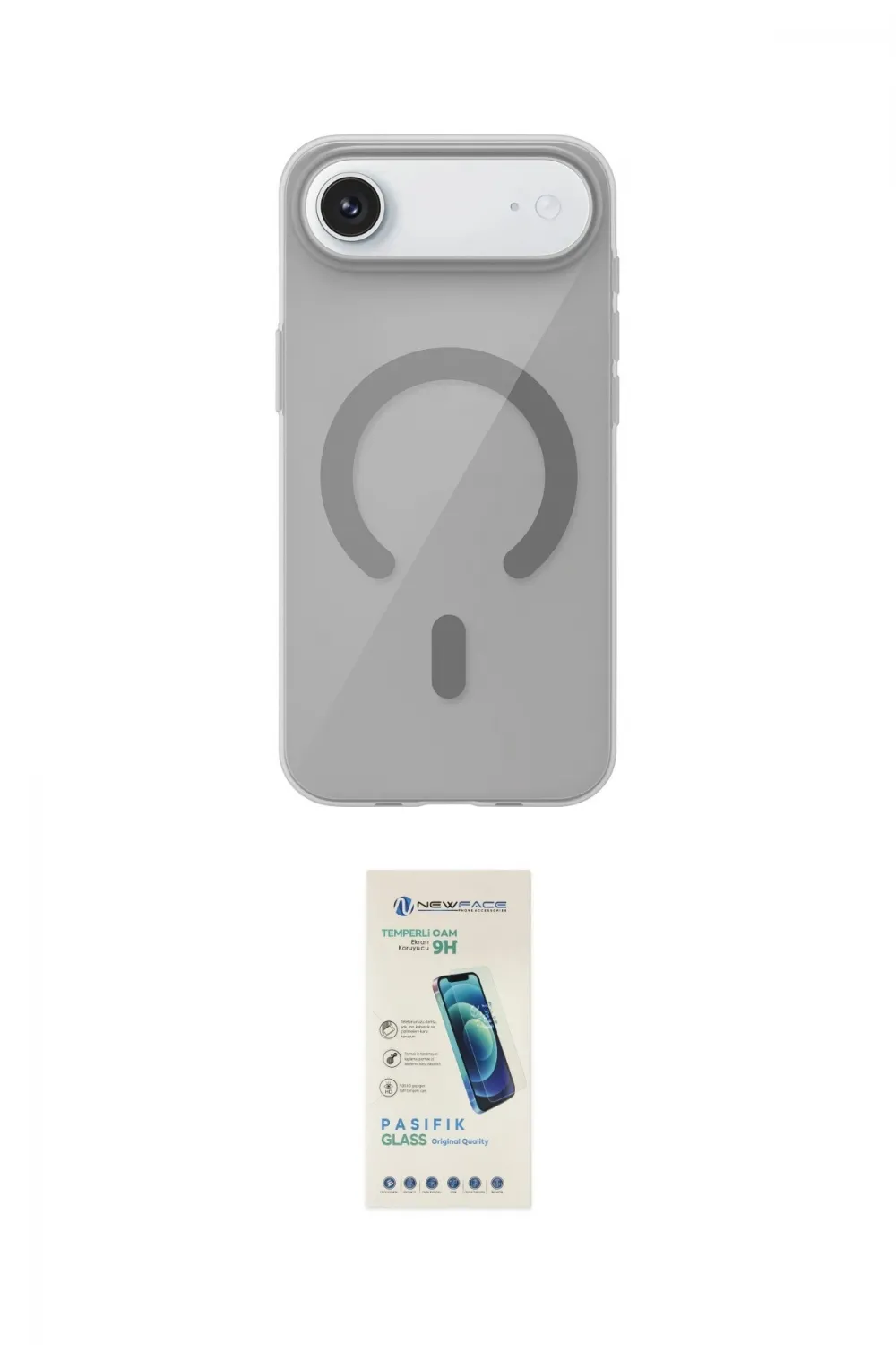 ieg™ iPhone 17 Air Kılıf Pusula Form Özel Seri - Şeffaf Pasifik Cam Ekran Koruyucu