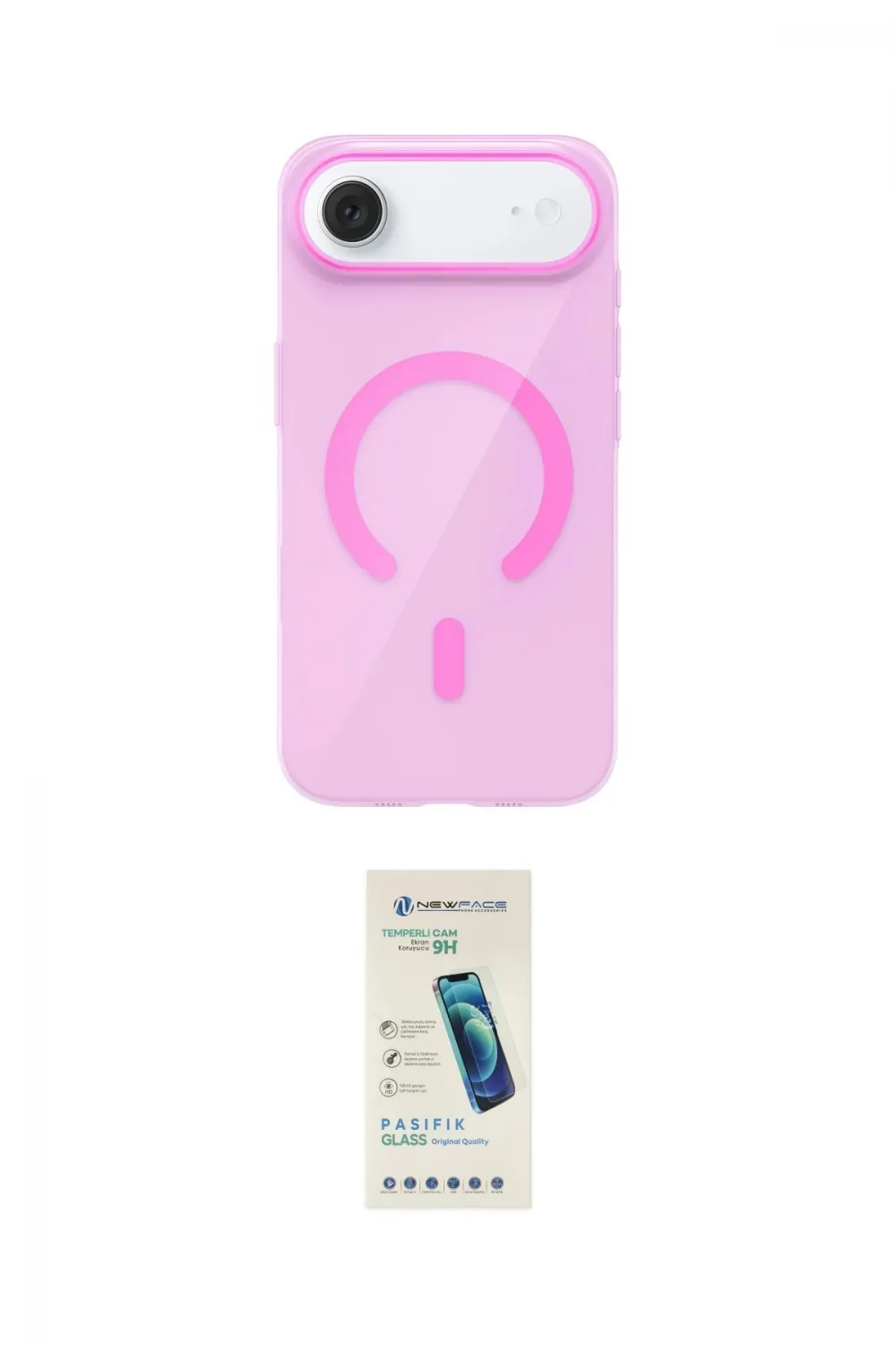ieg™ iPhone 17 Air Kılıf Pusula Form Özel Seri - Şeffaf Pasifik Cam Ekran Koruyucu