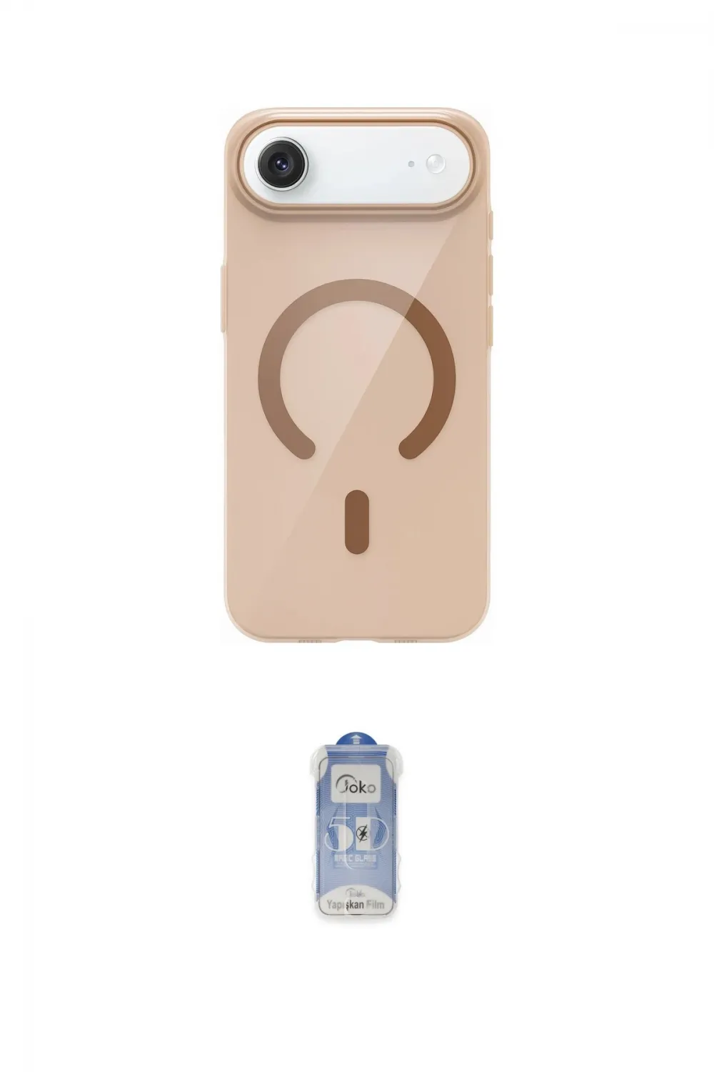 ieg™ iPhone 17 Air Kılıf Pusula Form Özel Seri - Siyah Joko Magic 5D Cam