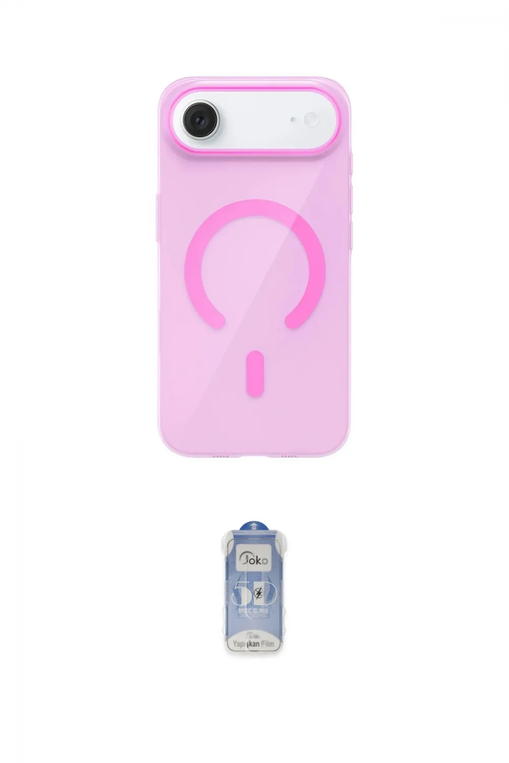 ieg™ iPhone 17 Air Kılıf Pusula Form Özel Seri - Siyah Joko Magic 5D Cam