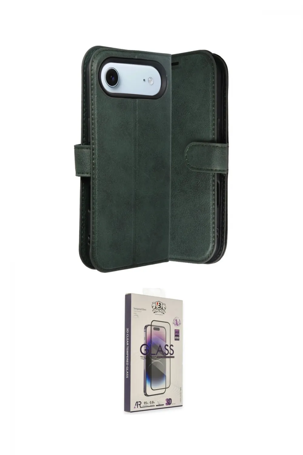 ieg™ iPhone 17 Air Kılıf Siluet Işık Serisi - Siyah Bilvis 3D Cam Ekran Koruyucu