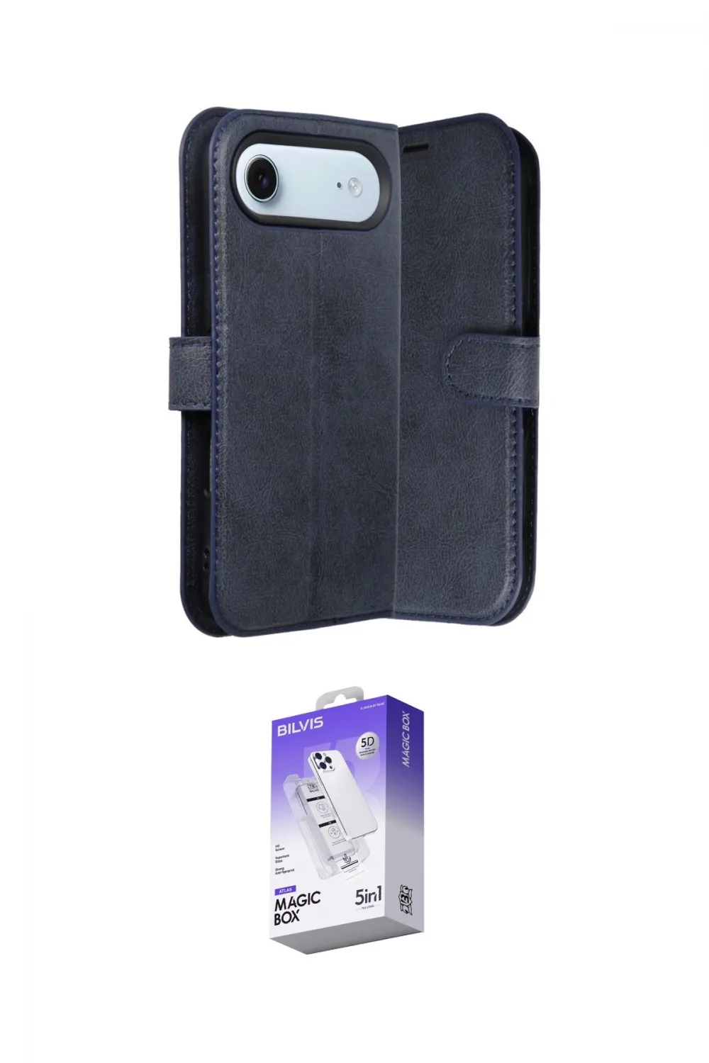 ieg™ iPhone 17 Air Kılıf Siluet Işık Serisi - Siyah Bilvis 5in1 3D Magic Cam Ekran Koruyucu