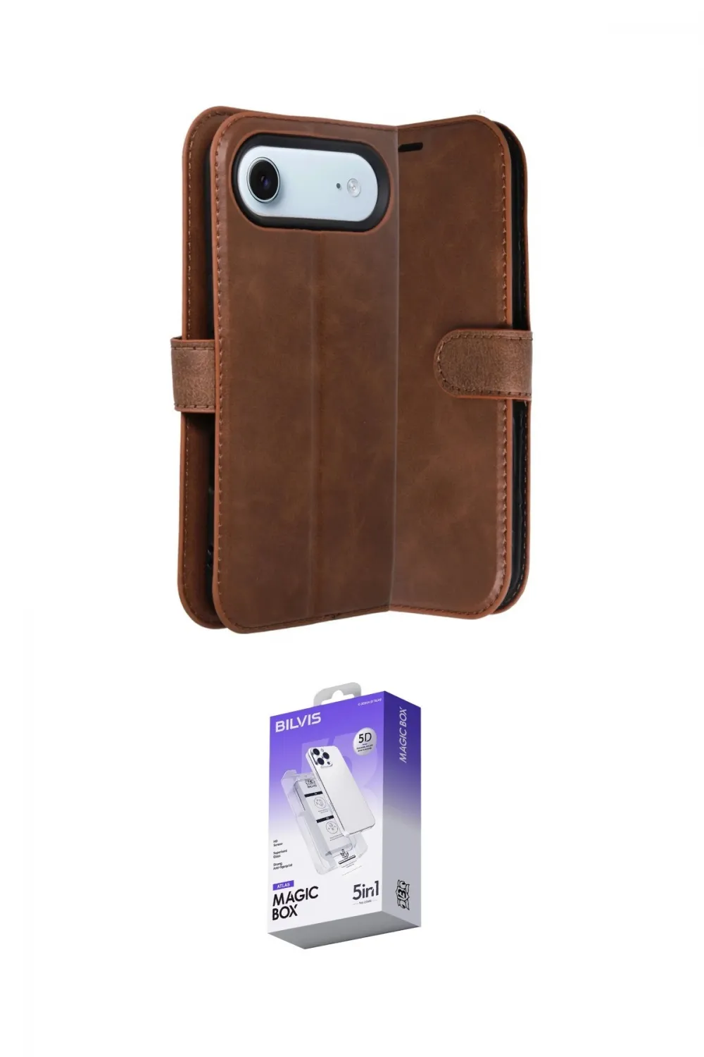 ieg™ iPhone 17 Air Kılıf Siluet Işık Serisi - Siyah Bilvis 5in1 3D Magic Cam Ekran Koruyucu
