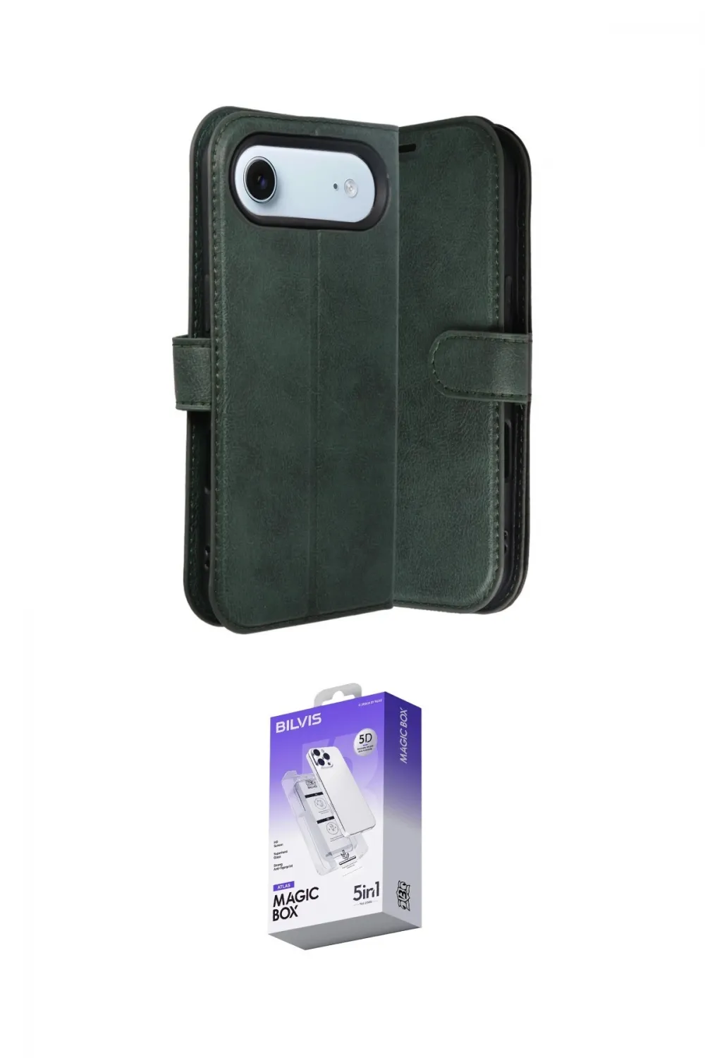 ieg™ iPhone 17 Air Kılıf Siluet Işık Serisi - Siyah Bilvis 5in1 3D Magic Cam Ekran Koruyucu