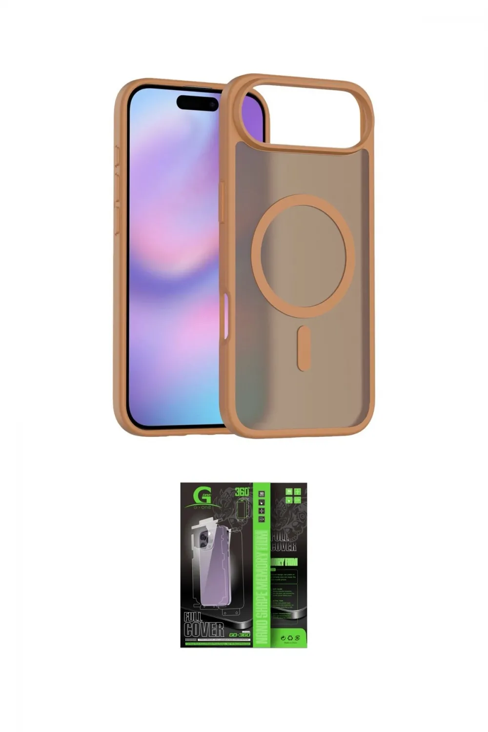 ieg™ iPhone 17 Air Kılıf Siluet Minimal Prime - Şeffaf 360 Full Body Arka Koruyucu