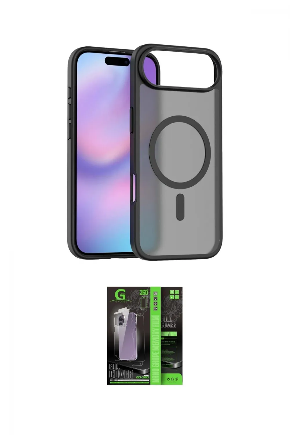 ieg™ iPhone 17 Air Kılıf Siluet Minimal Prime - Şeffaf 360 Full Body Arka Koruyucu
