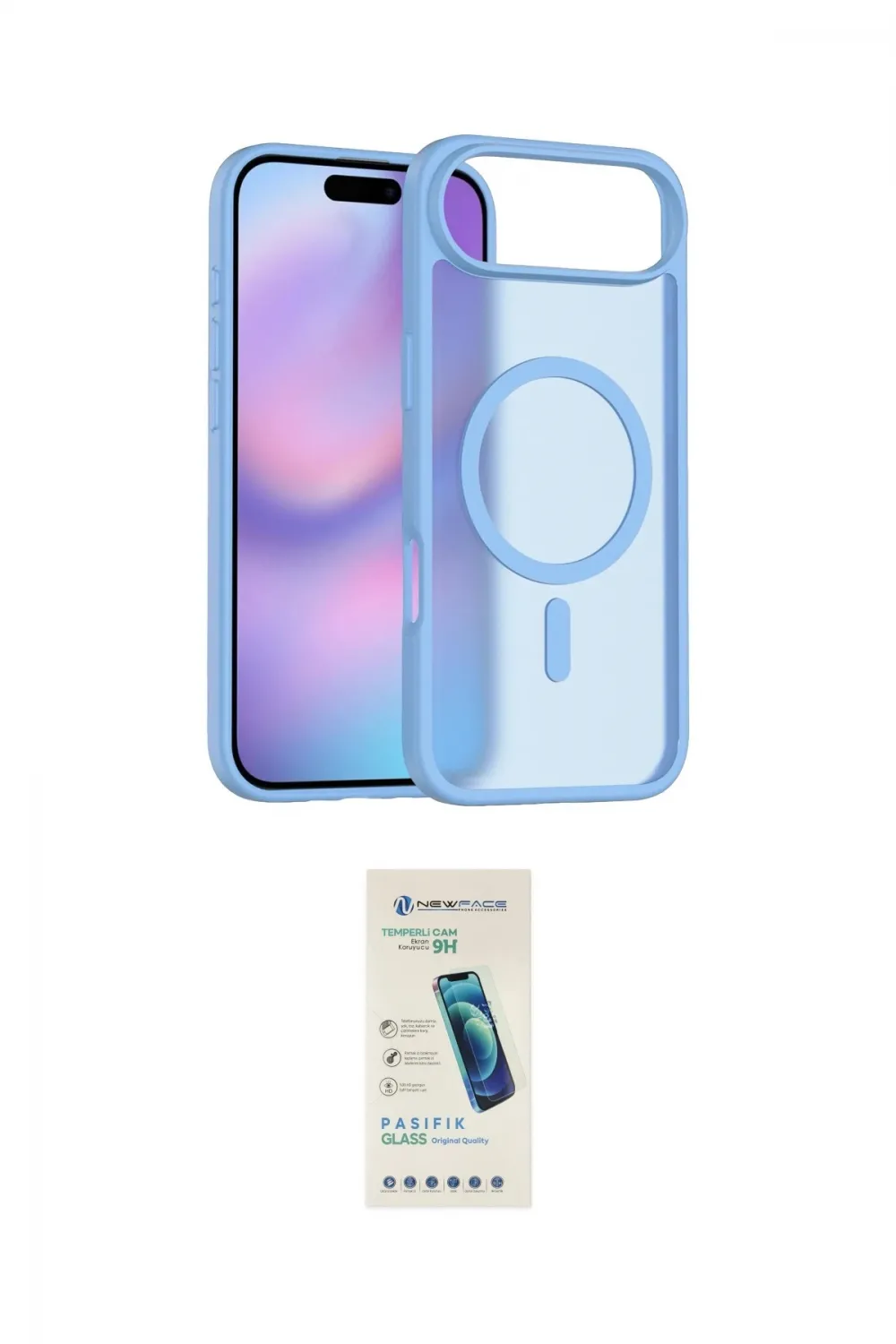 ieg™ iPhone 17 Air Kılıf Siluet Minimal Prime - Şeffaf Pasifik Cam Ekran Koruyucu