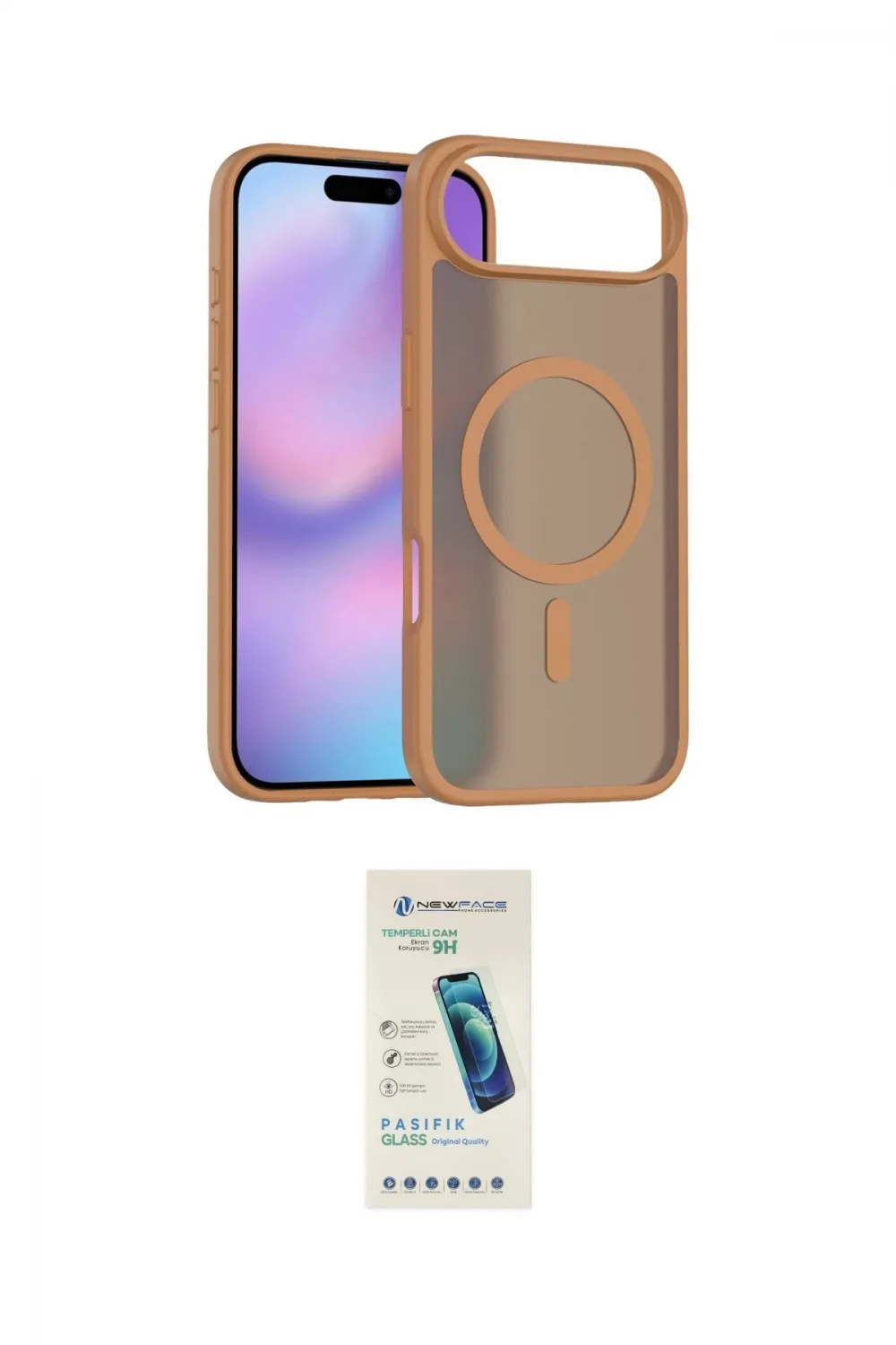 ieg™ iPhone 17 Air Kılıf Siluet Minimal Prime - Şeffaf Pasifik Cam Ekran Koruyucu