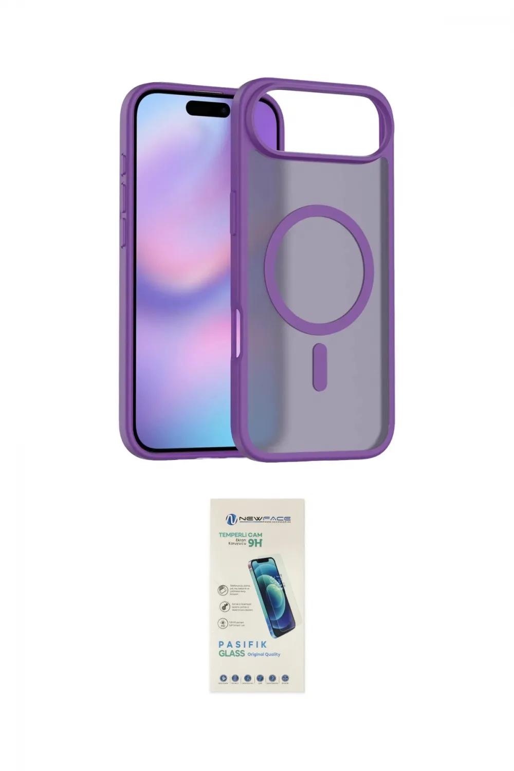 ieg™ iPhone 17 Air Kılıf Siluet Minimal Prime - Şeffaf Pasifik Cam Ekran Koruyucu