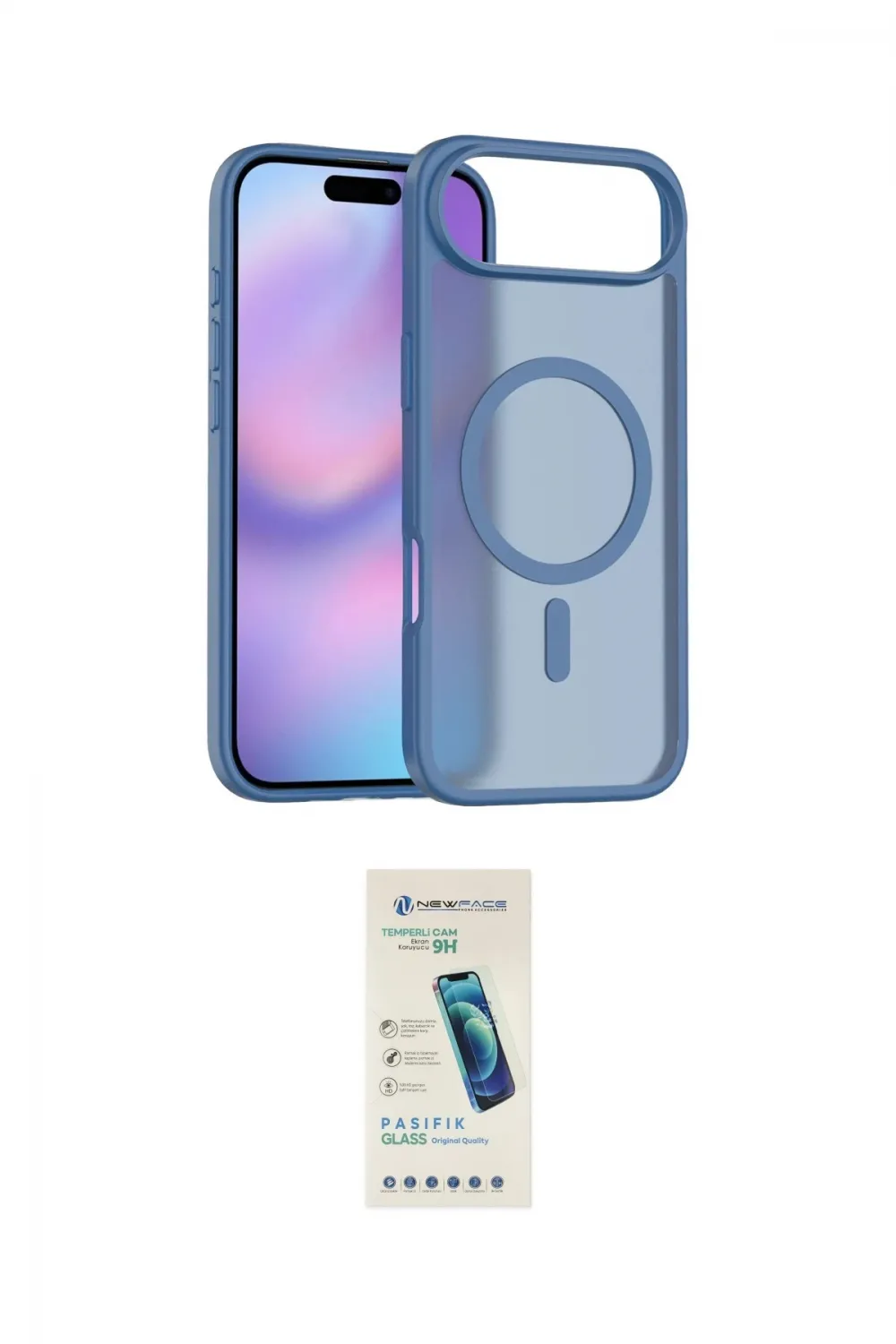 ieg™ iPhone 17 Air Kılıf Siluet Minimal Prime - Şeffaf Pasifik Cam Ekran Koruyucu