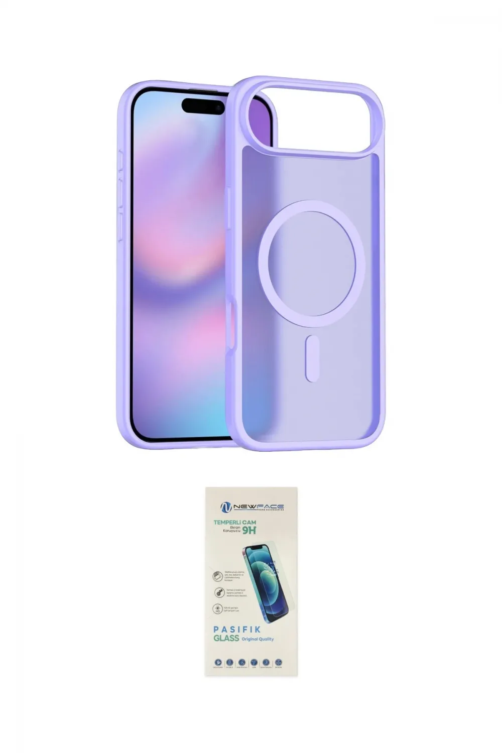 ieg™ iPhone 17 Air Kılıf Siluet Minimal Prime - Şeffaf Pasifik Cam Ekran Koruyucu