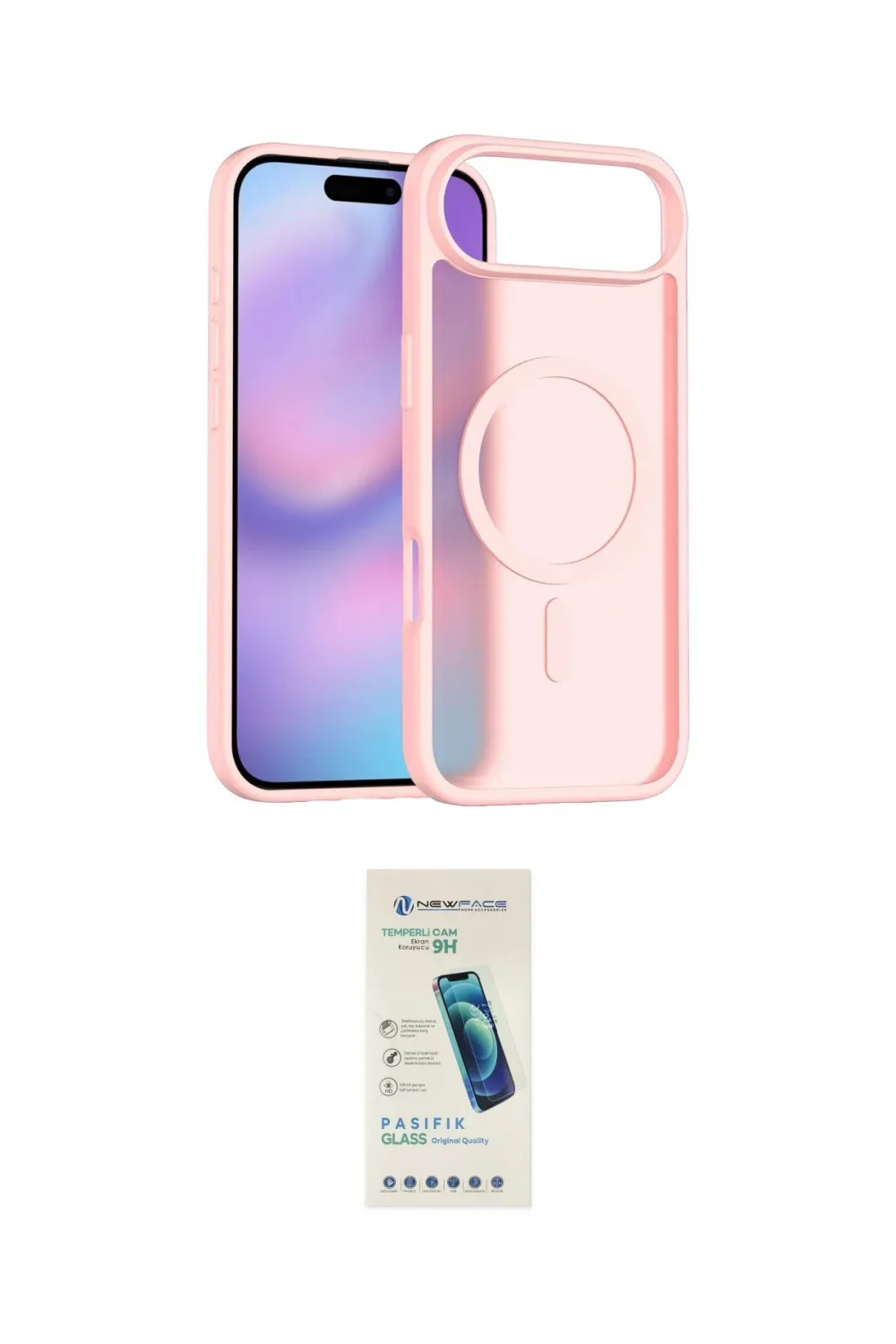 ieg™ iPhone 17 Air Kılıf Siluet Minimal Prime - Şeffaf Pasifik Cam Ekran Koruyucu