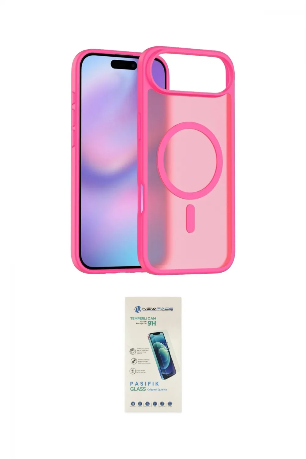 ieg™ iPhone 17 Air Kılıf Siluet Minimal Prime - Şeffaf Pasifik Cam Ekran Koruyucu
