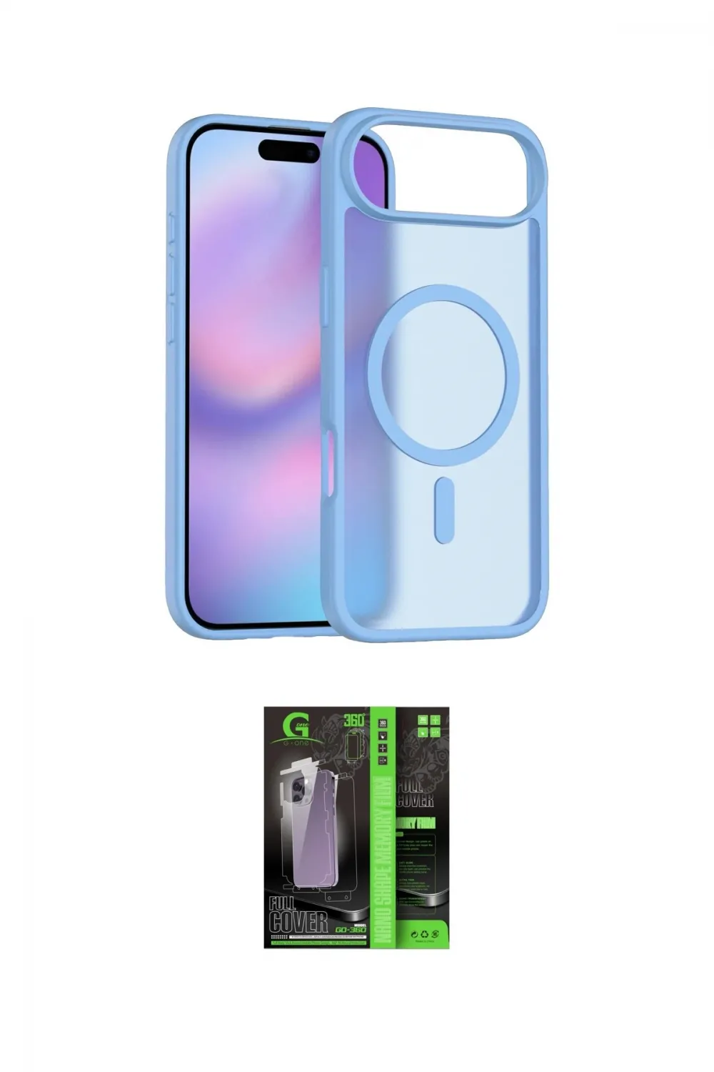 ieg™ iPhone 17 Air Kılıf Siluet Minimal Prime - Siyah 360 Mat Full Body Arka Koruyucu