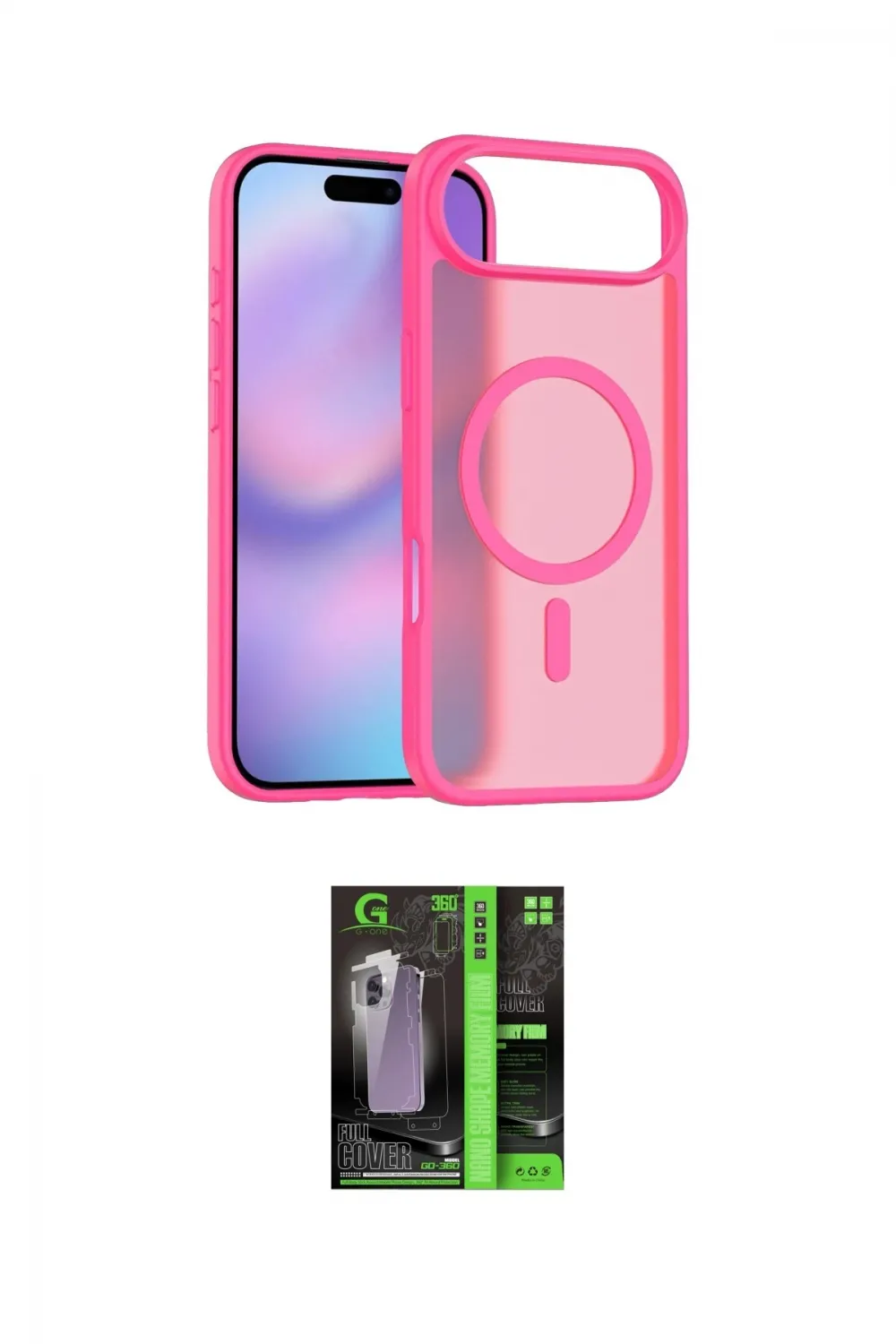 ieg™ iPhone 17 Air Kılıf Siluet Minimal Prime - Siyah 360 Mat Full Body Arka Koruyucu