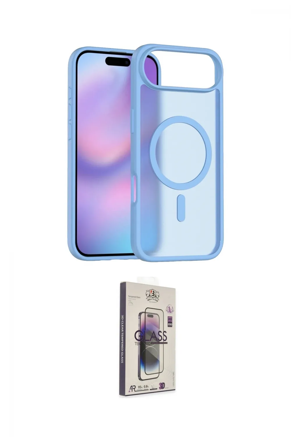 ieg™ iPhone 17 Air Kılıf Siluet Minimal Prime - Siyah Bilvis 3D Cam Ekran Koruyucu