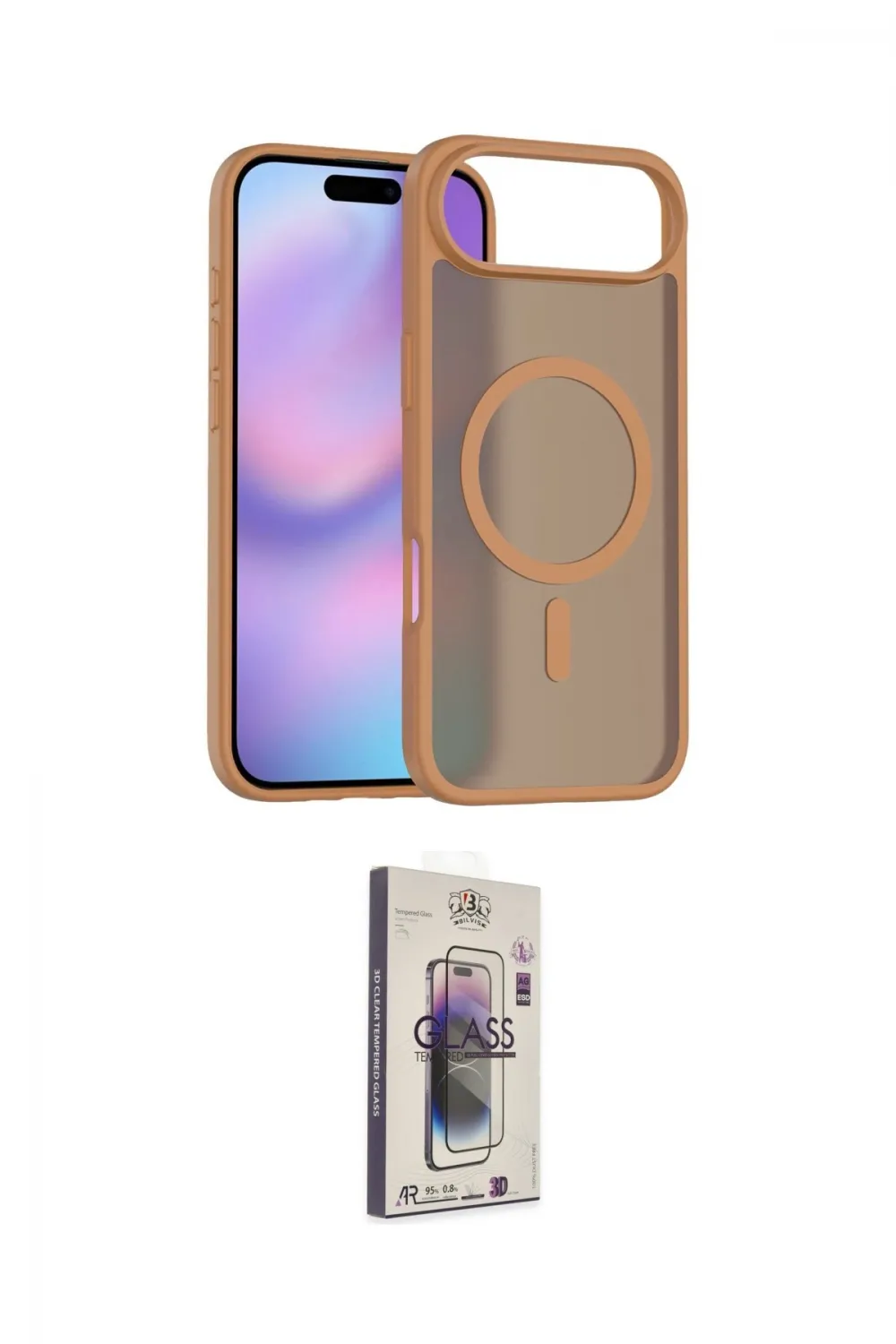 ieg™ iPhone 17 Air Kılıf Siluet Minimal Prime - Siyah Bilvis 3D Cam Ekran Koruyucu