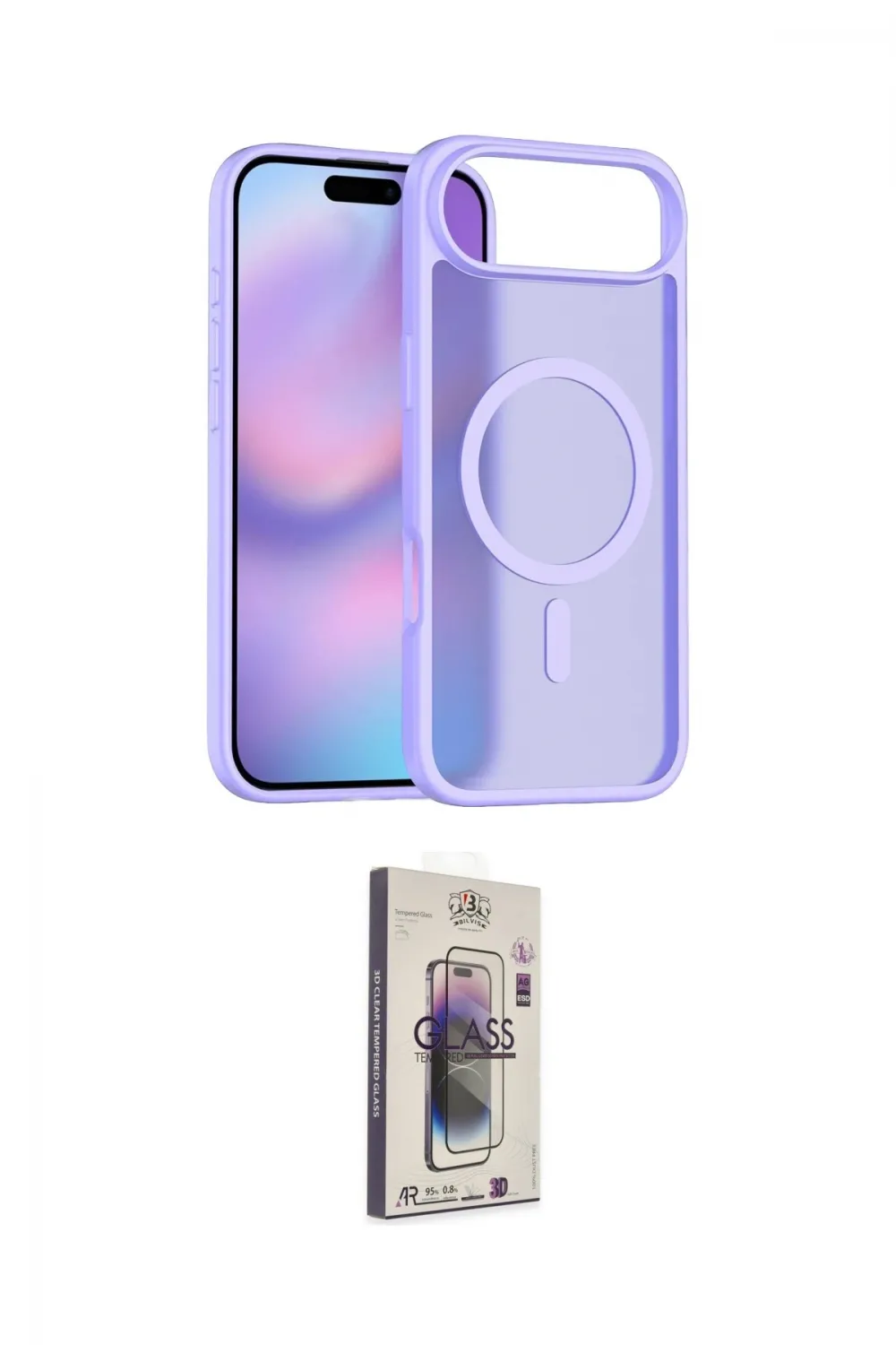 ieg™ iPhone 17 Air Kılıf Siluet Minimal Prime - Siyah Bilvis 3D Cam Ekran Koruyucu
