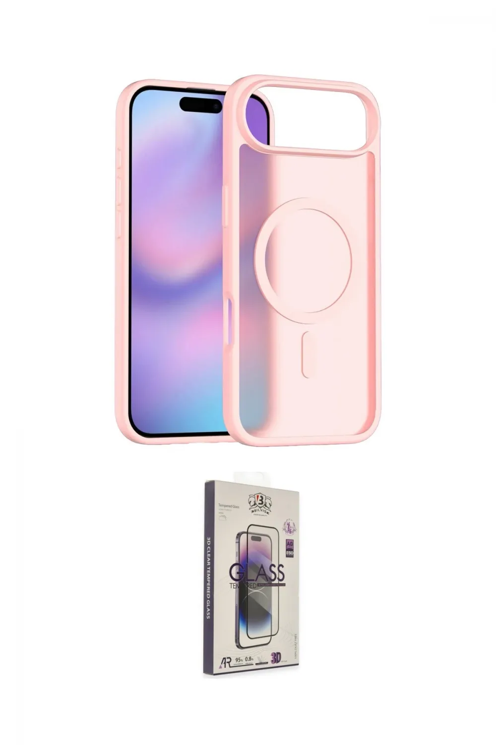 ieg™ iPhone 17 Air Kılıf Siluet Minimal Prime - Siyah Bilvis 3D Cam Ekran Koruyucu
