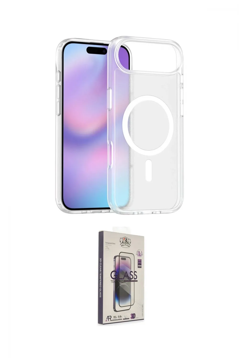 ieg™ iPhone 17 Air Kılıf Siluet Minimal Prime - Siyah Bilvis 3D Cam Ekran Koruyucu