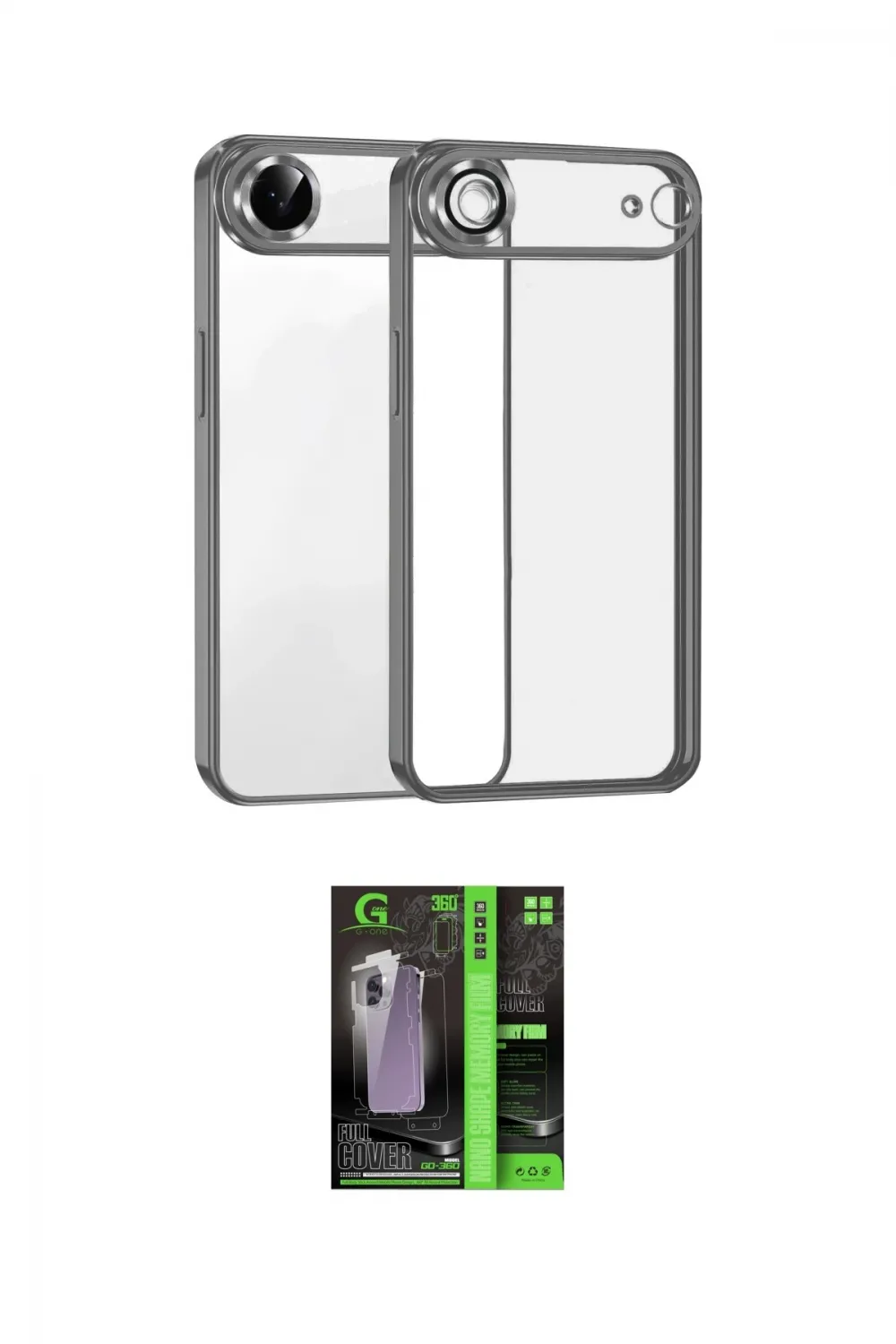 ieg™ iPhone 17 Air Kılıf Vadi Minimal - Siyah 360 Mat Full Body Arka Koruyucu
