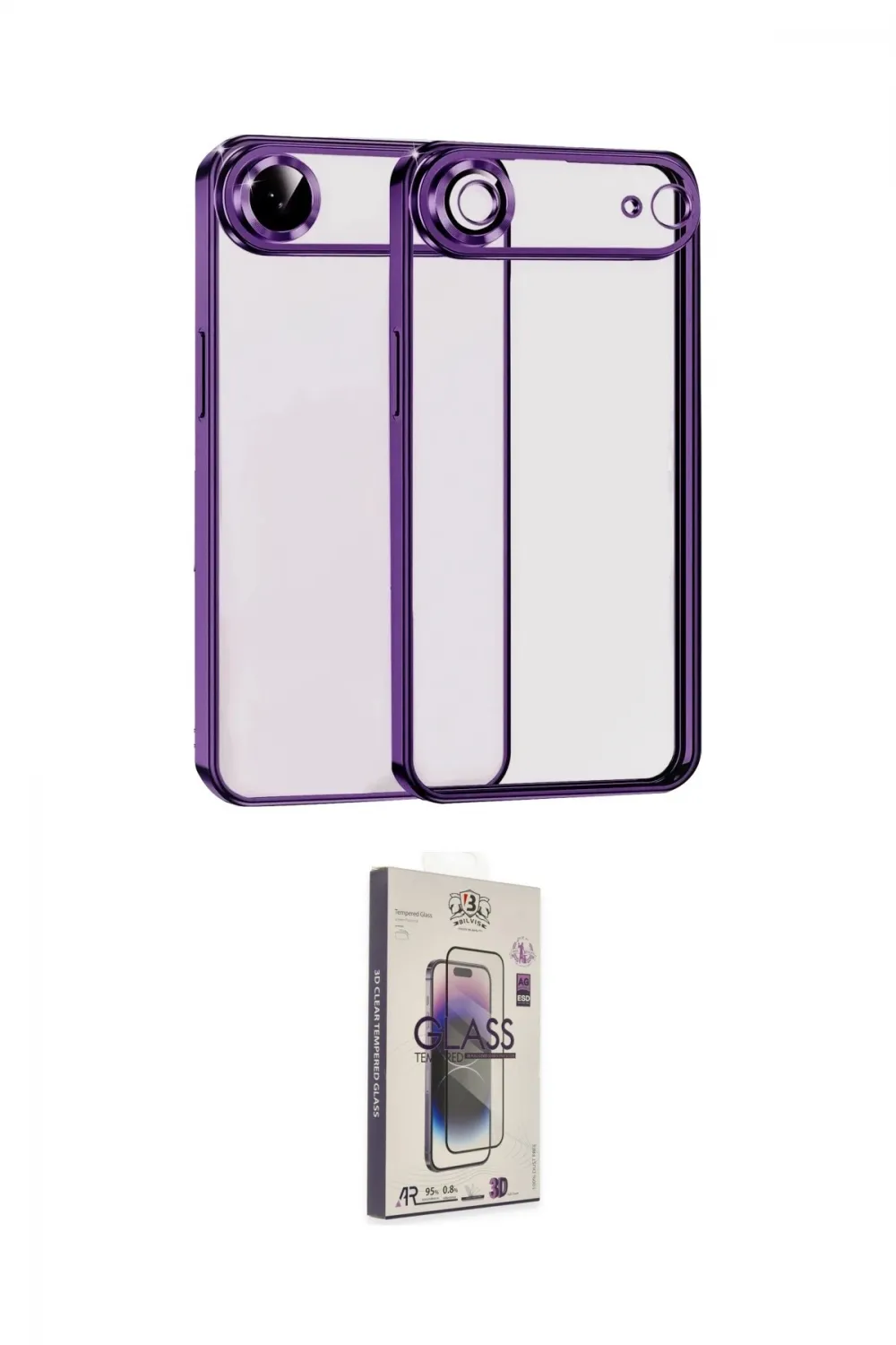 ieg™ iPhone 17 Air Kılıf Vadi Minimal - Siyah Bilvis 3D Cam Ekran Koruyucu