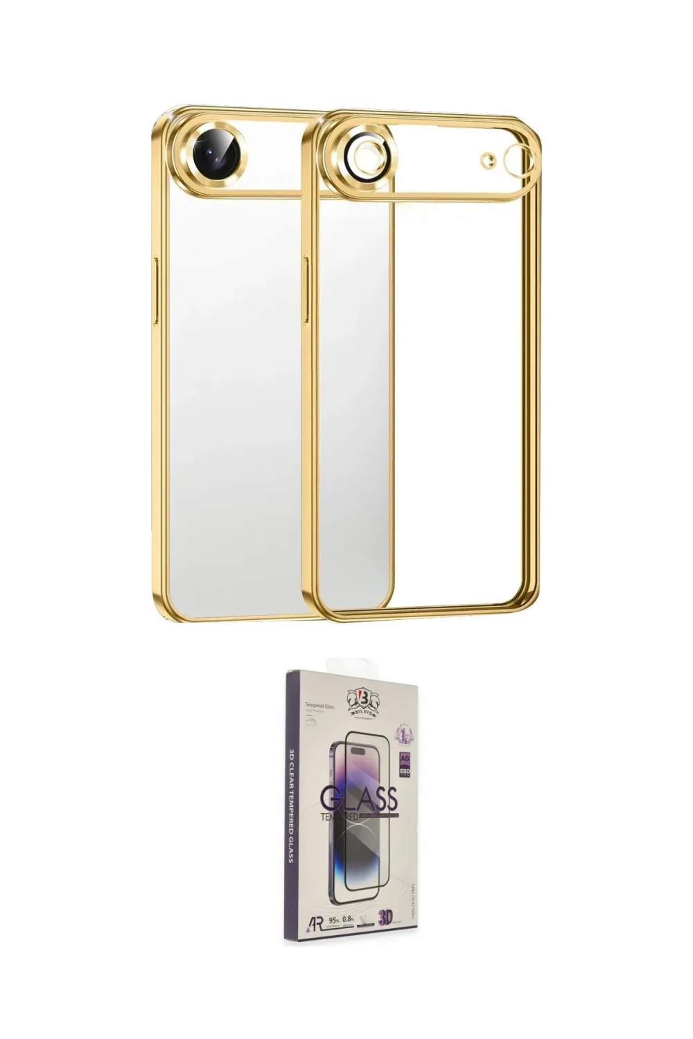 ieg™ iPhone 17 Air Kılıf Vadi Minimal - Siyah Bilvis 3D Cam Ekran Koruyucu