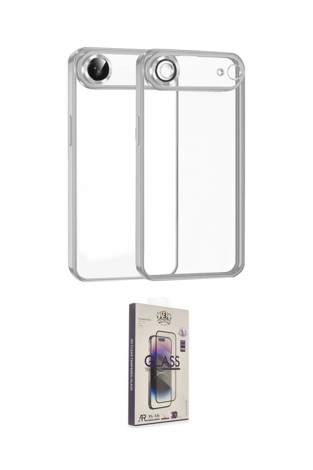 ieg™ iPhone 17 Air Kılıf Vadi Minimal - Siyah Bilvis 3D Cam Ekran Koruyucu