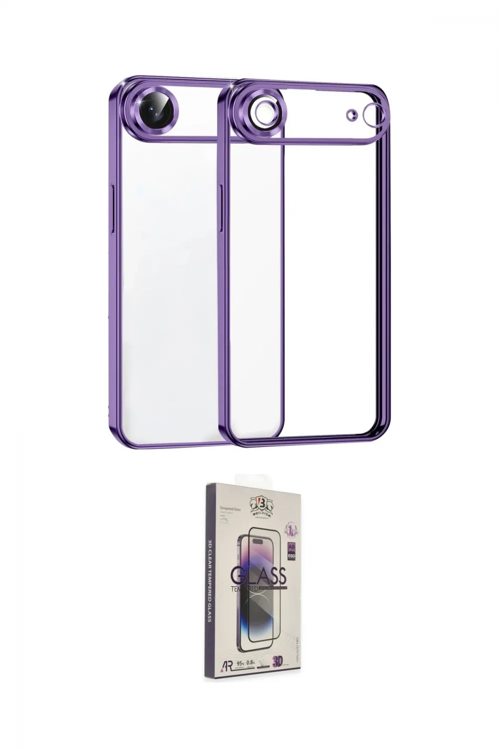 ieg™ iPhone 17 Air Kılıf Vadi Minimal - Siyah Bilvis 3D Cam Ekran Koruyucu