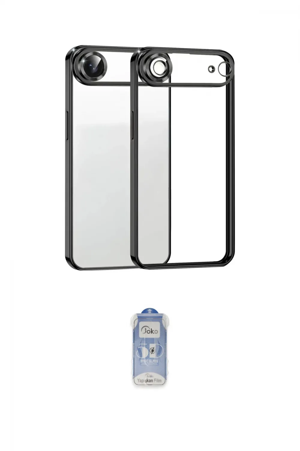 ieg™ iPhone 17 Air Kılıf Vadi Minimal - Siyah Joko Magic 5D Cam