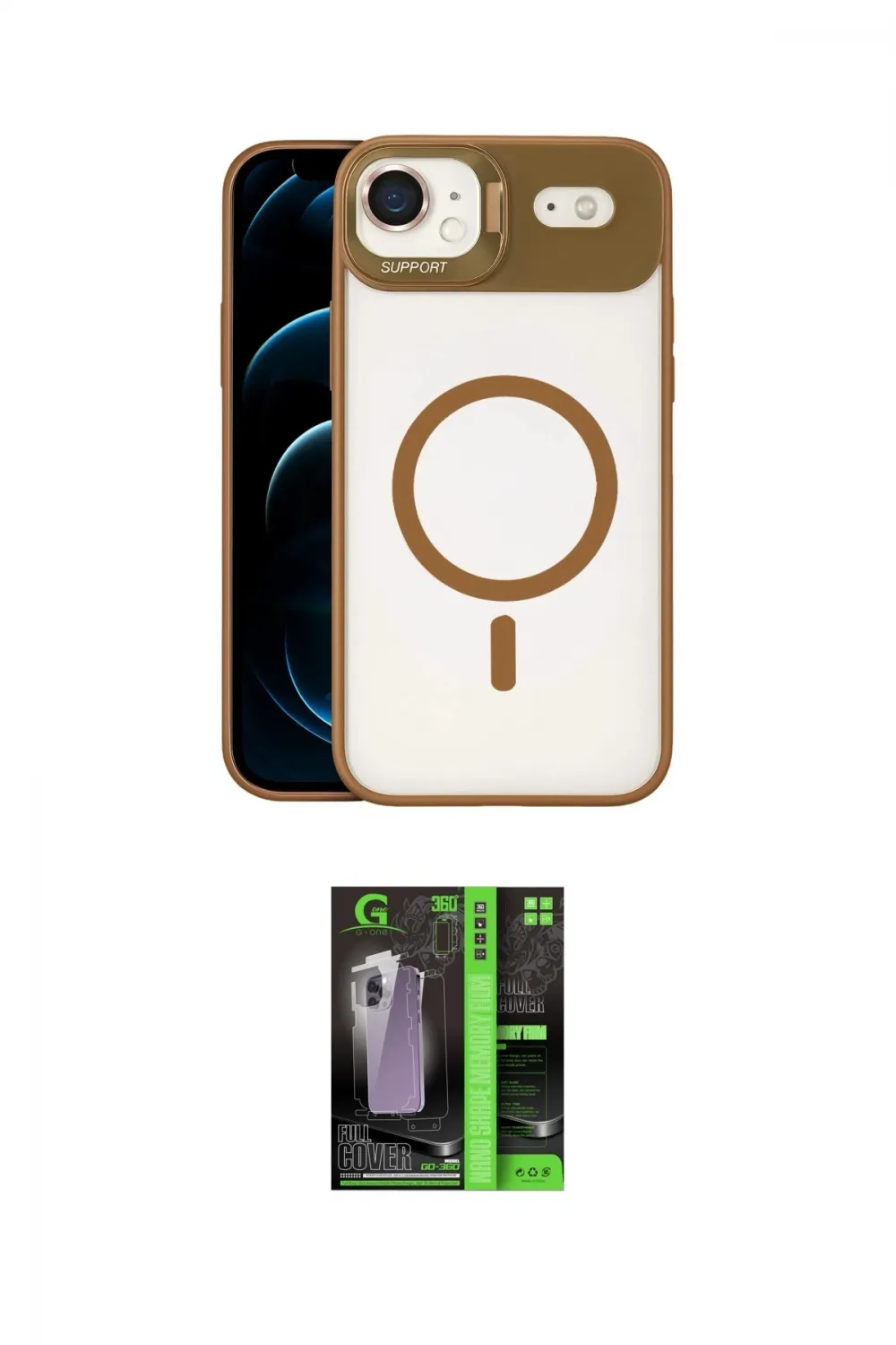 ieg™ iPhone 17 Air Kılıf Yadigar Asil Koleksiyonu - Şeffaf 360 Full Body Arka Koruyucu