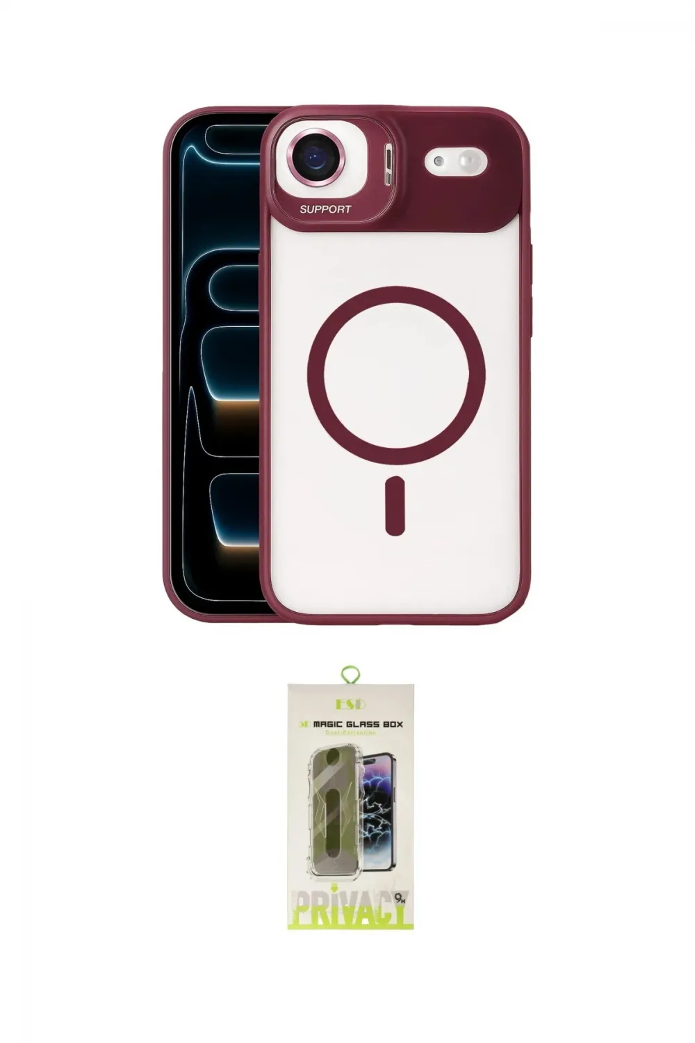 ieg™ iPhone 17 Air Kılıf Yadigar Asil Koleksiyonu - Siyah Joko Magic 5D Hayalet Cam