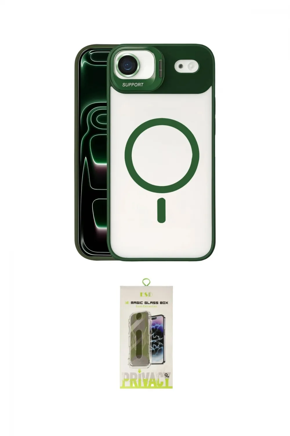 ieg™ iPhone 17 Air Kılıf Yadigar Asil Koleksiyonu - Siyah Joko Magic 5D Hayalet Cam