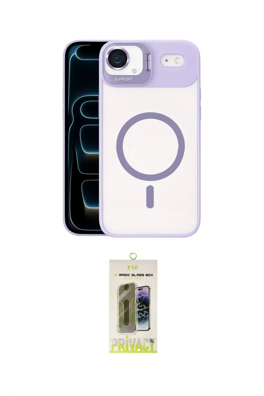 ieg™ iPhone 17 Air Kılıf Yadigar Asil Koleksiyonu - Siyah Joko Magic 5D Hayalet Cam
