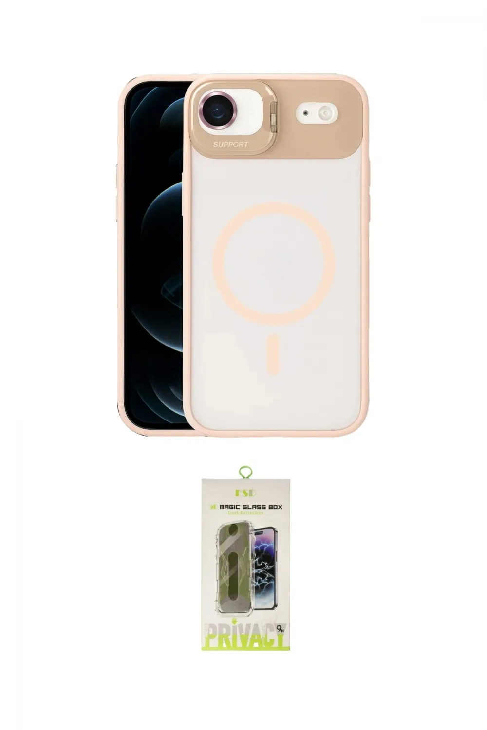 ieg™ iPhone 17 Air Kılıf Yadigar Asil Koleksiyonu - Siyah Joko Magic 5D Hayalet Cam