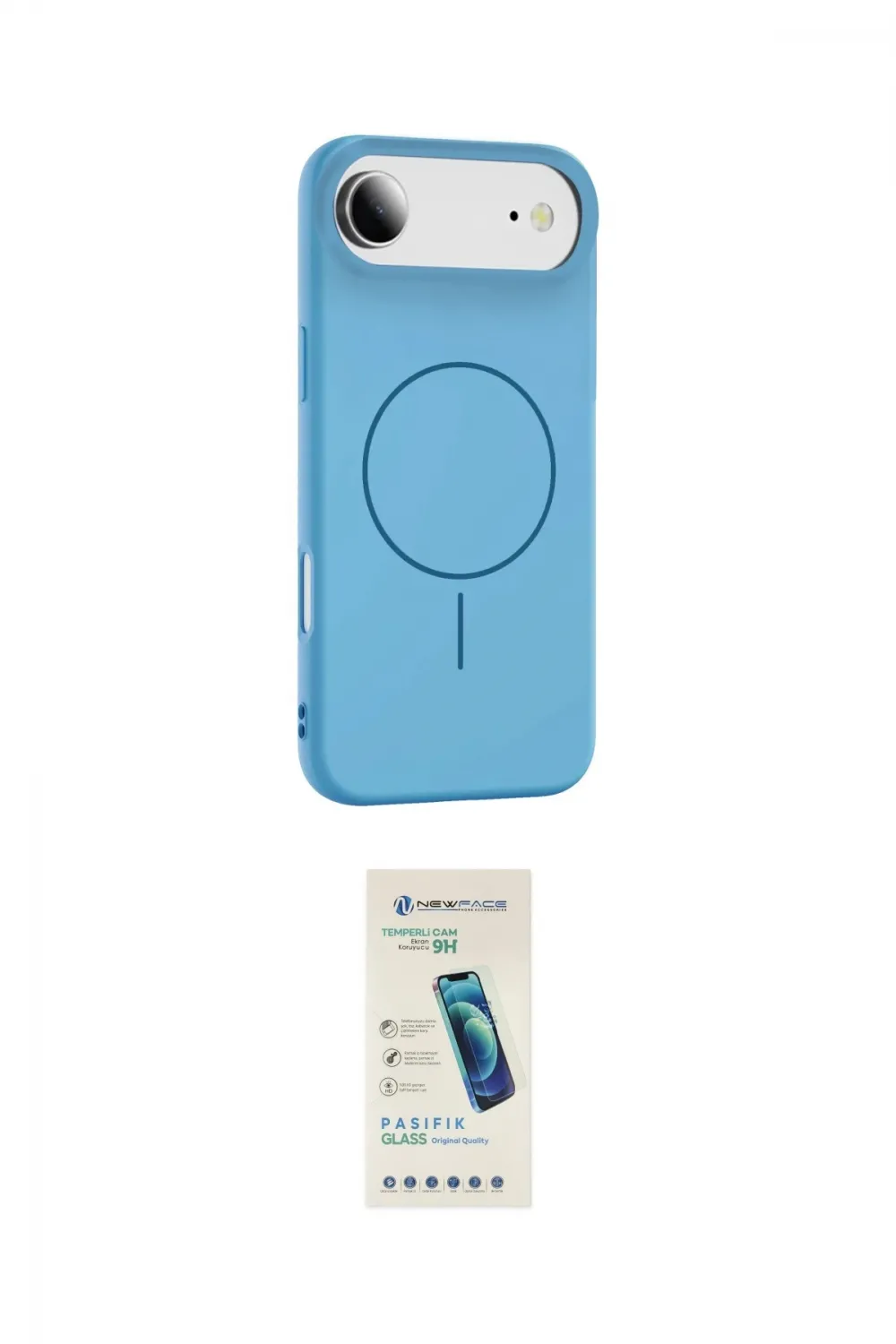 ieg™ iPhone 17 Air Kılıf Yankı Form Serisi - Şeffaf Pasifik Cam Ekran Koruyucu