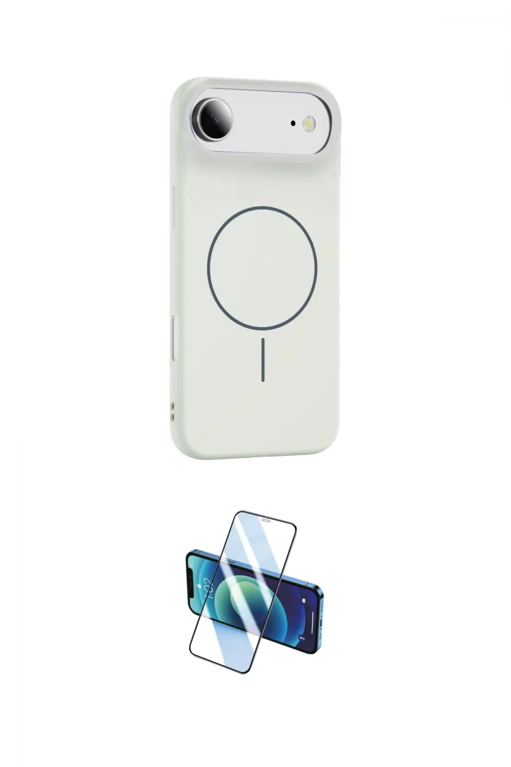 ieg™ iPhone 17 Air Kılıf Yankı Form Serisi - Siyah 3D Antistatik Cam Ekran Koruyucu
