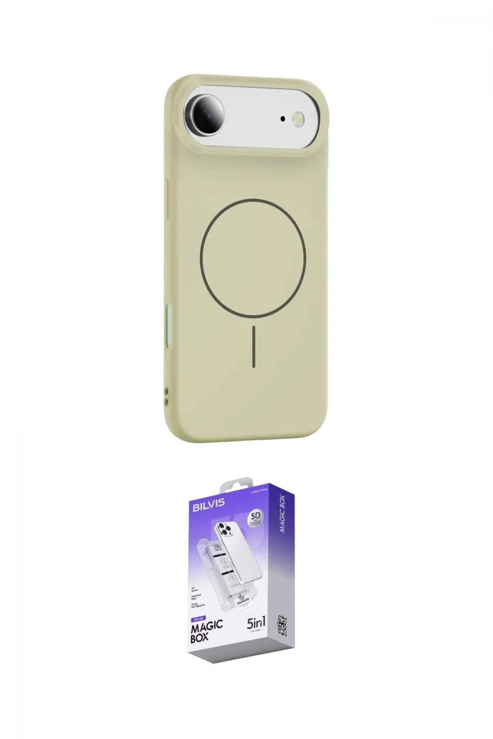 ieg™ iPhone 17 Air Kılıf Yankı Form Serisi - Siyah Bilvis 5in1 3D Magic Cam Ekran Koruyucu