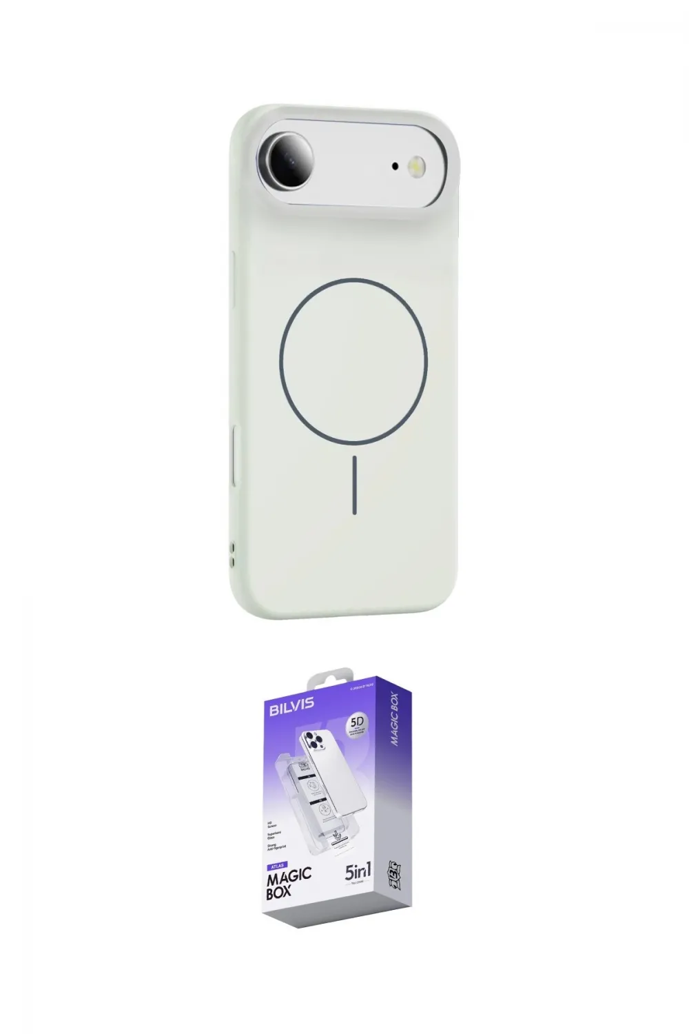 ieg™ iPhone 17 Air Kılıf Yankı Form Serisi - Siyah Bilvis 5in1 3D Magic Cam Ekran Koruyucu