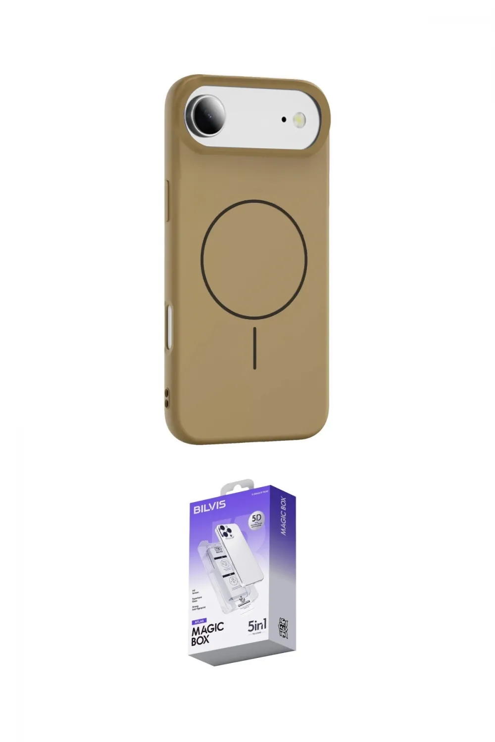ieg™ iPhone 17 Air Kılıf Yankı Form Serisi - Siyah Bilvis 5in1 3D Magic Cam Ekran Koruyucu