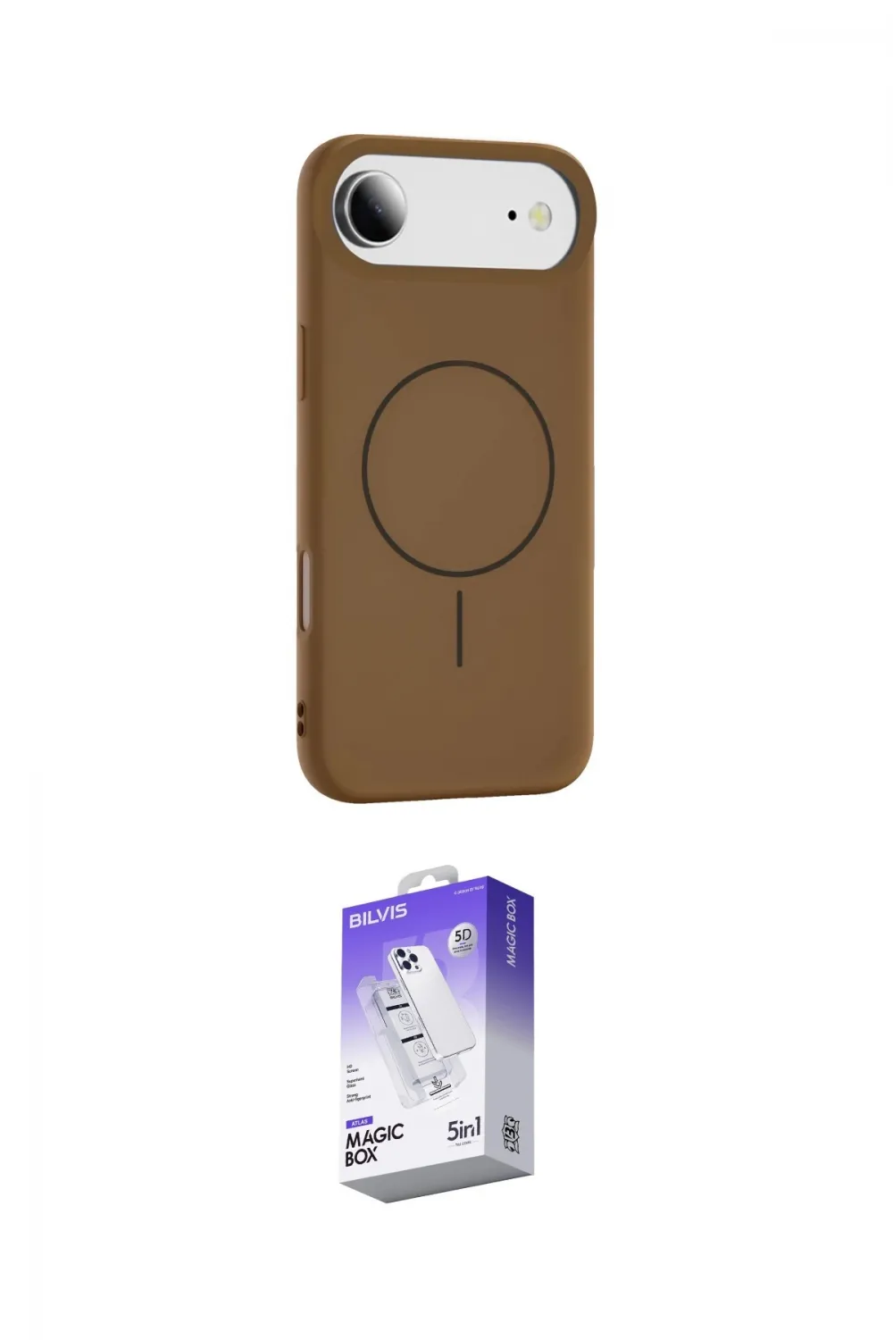 ieg™ iPhone 17 Air Kılıf Yankı Form Serisi - Siyah Bilvis 5in1 3D Magic Cam Ekran Koruyucu