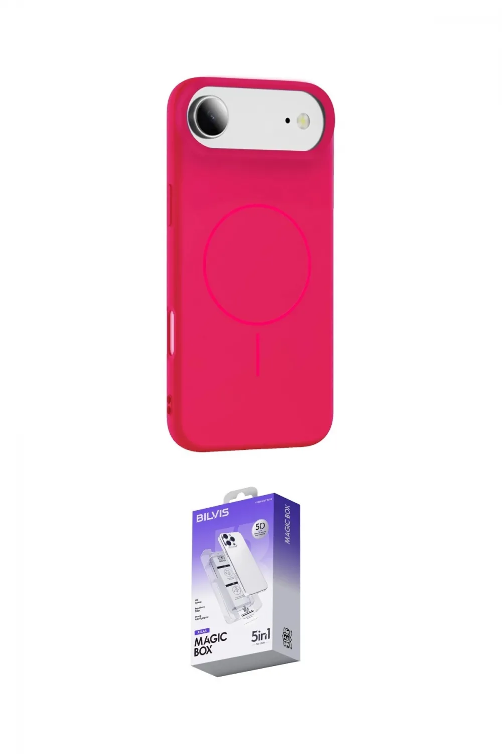 ieg™ iPhone 17 Air Kılıf Yankı Form Serisi - Siyah Bilvis 5in1 3D Magic Cam Ekran Koruyucu