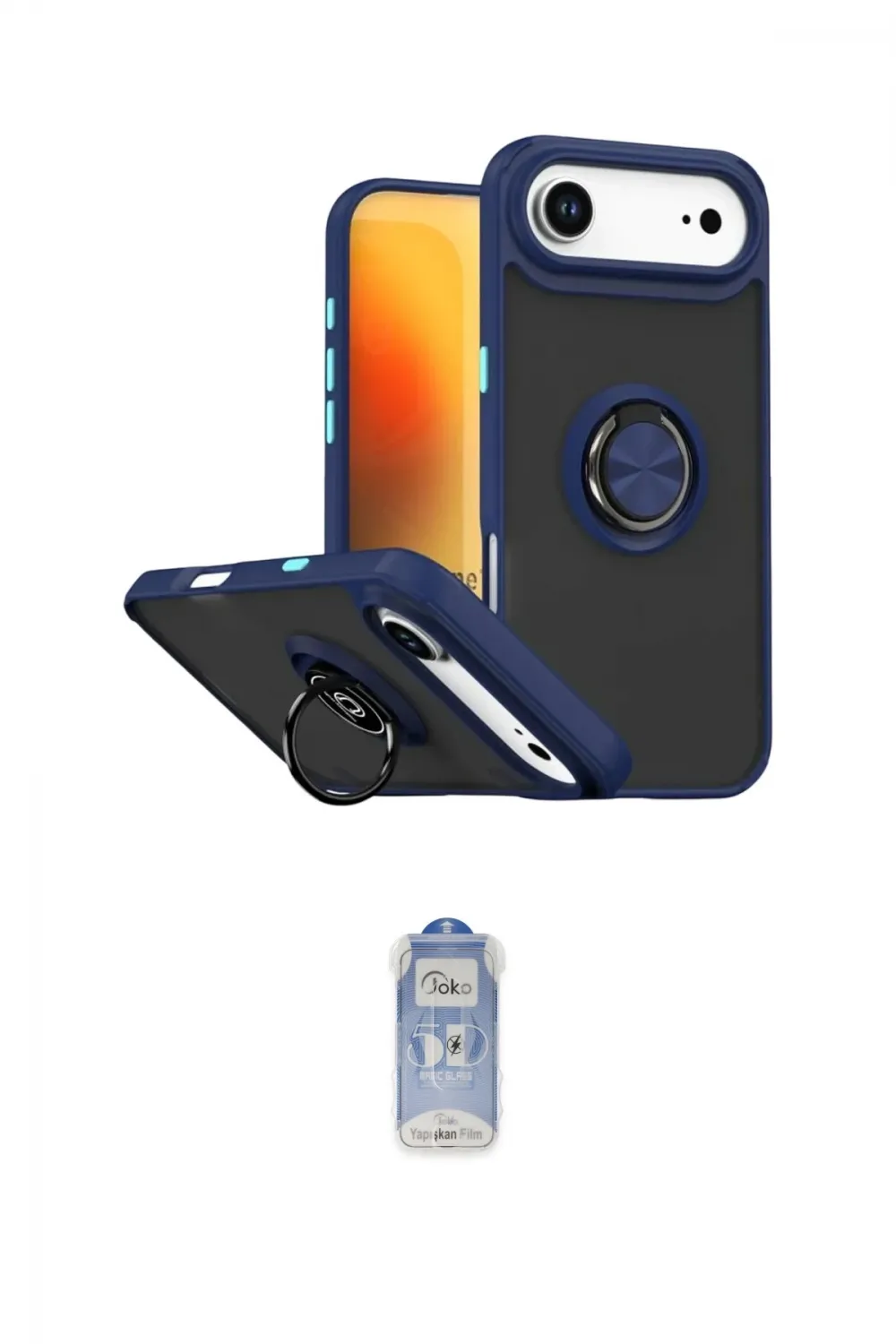 ieg™ iPhone 17 Air Kılıf Yörünge Çizgi - Siyah Joko Magic 5D Cam