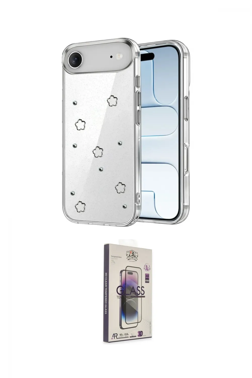 ieg™ iPhone 17 Air Kılıf Yörünge Form - Siyah Bilvis 3D Cam Ekran Koruyucu