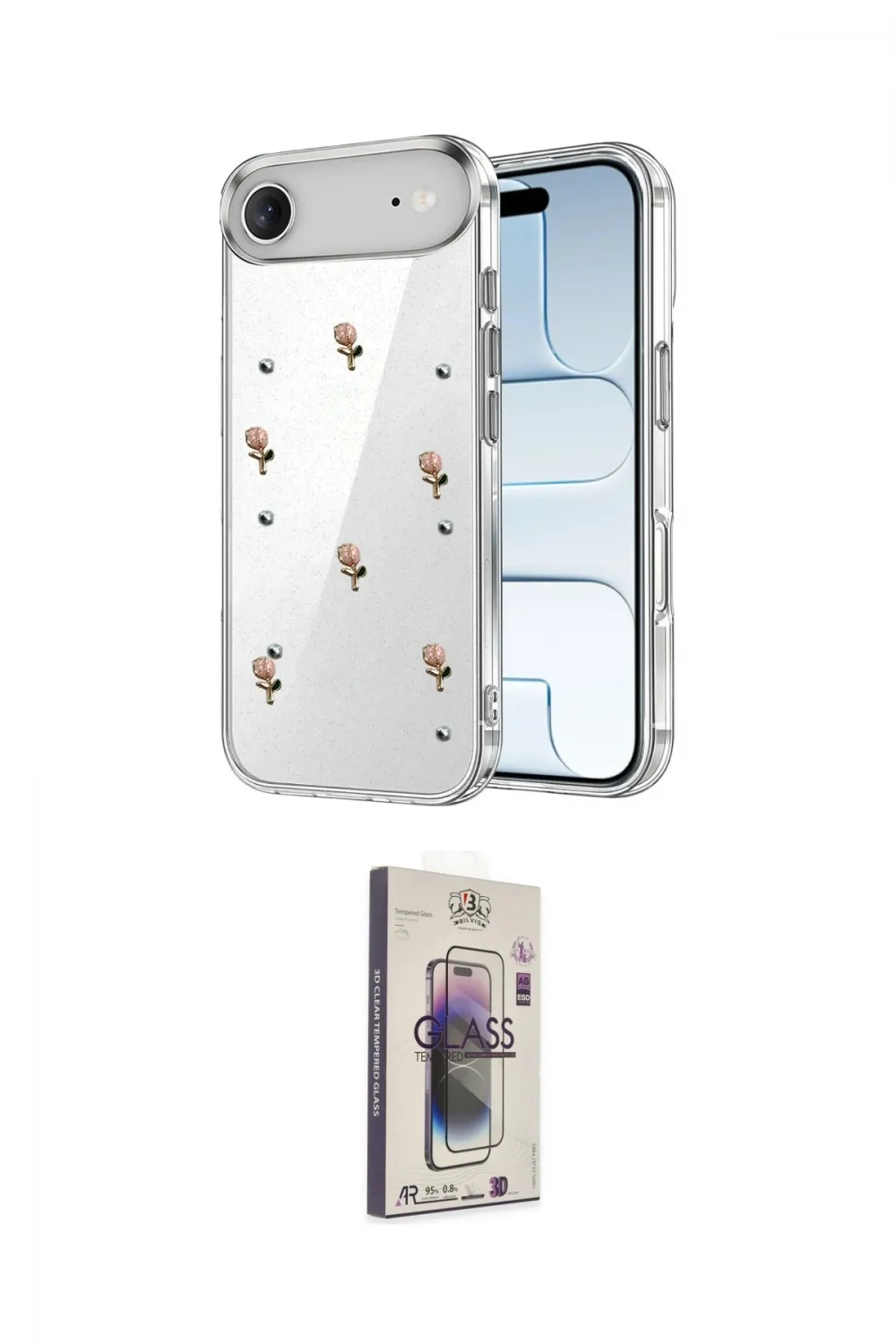 ieg™ iPhone 17 Air Kılıf Yörünge Form - Siyah Bilvis 3D Cam Ekran Koruyucu