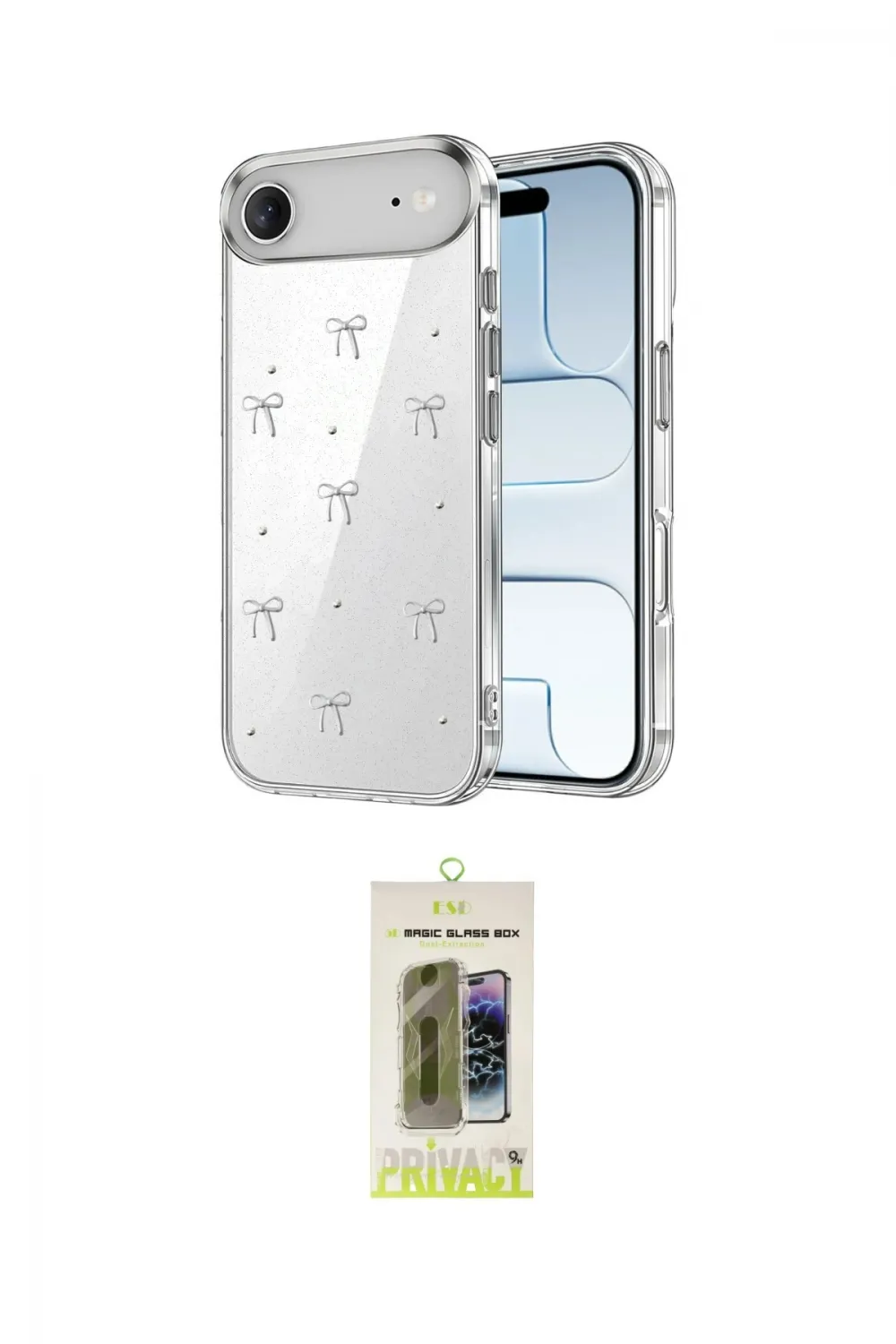 ieg™ iPhone 17 Air Kılıf Yörünge Form - Siyah Joko Magic 5D Hayalet Cam