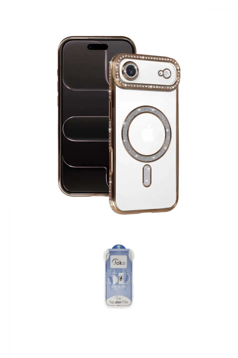 ieg™ iPhone 17 Air Kılıf Zirve Doku Prime - Siyah Joko Magic 5D Cam
